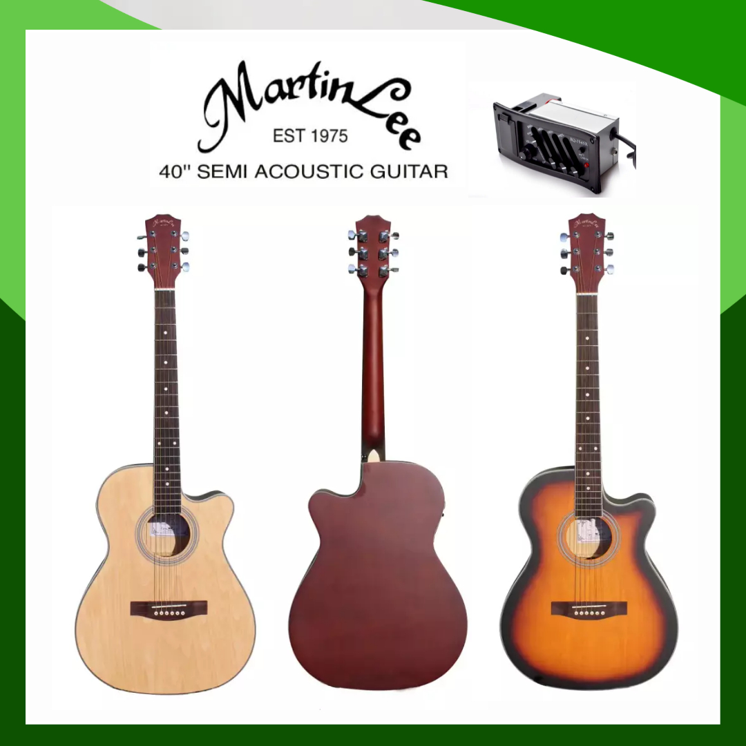 Martin Lee 40' Cutaway Semi Acoustic Guitar
